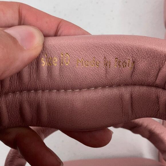 Dolce Vita Rose Pink Leather Slip On Slide Made In Italy Adore Shoes Sandals - Picture 12 of 12